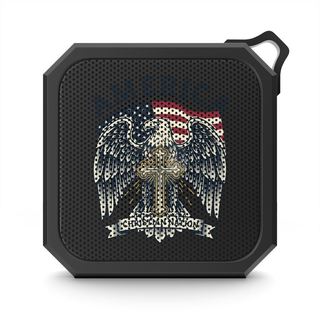 Bluetooth Speaker — American Eagle with Cross Patriotic Outdoor Speaker