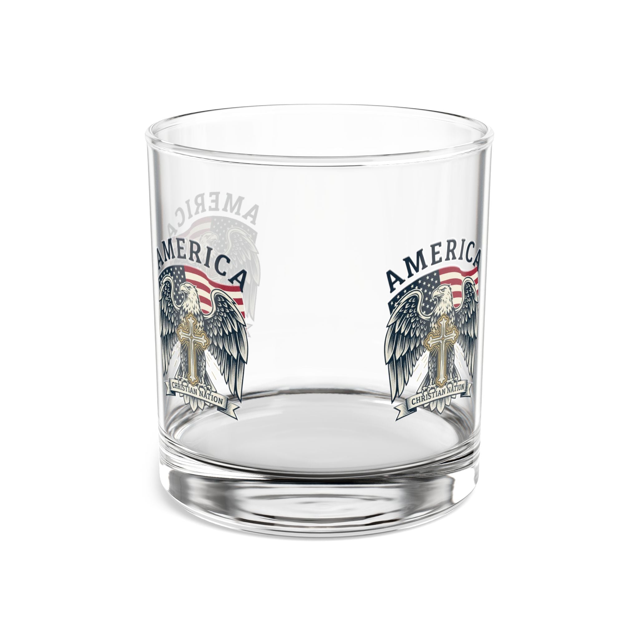 "America, Christian Nation" 10 oz Rocks Glass