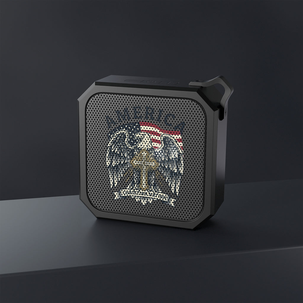 Bluetooth Speaker — American Eagle with Cross Patriotic Outdoor Speaker