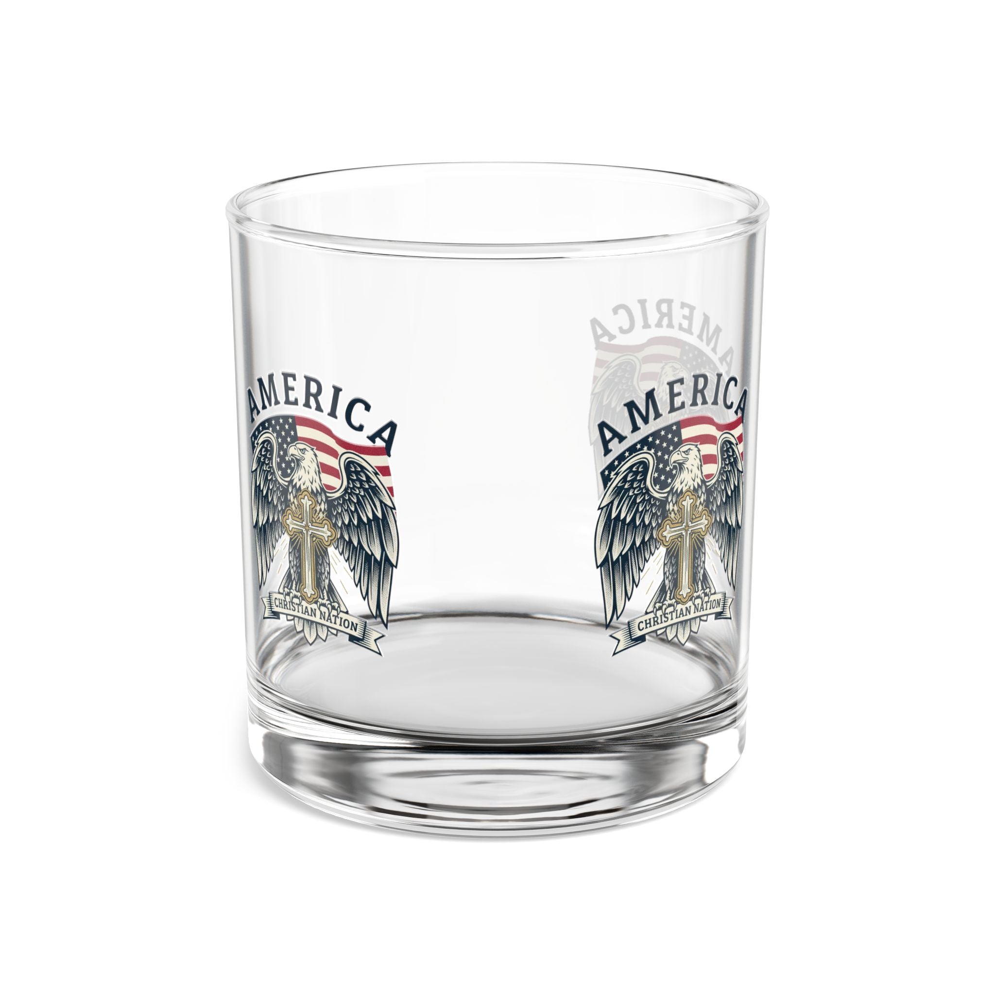 "America, Christian Nation" 10 oz Rocks Glass