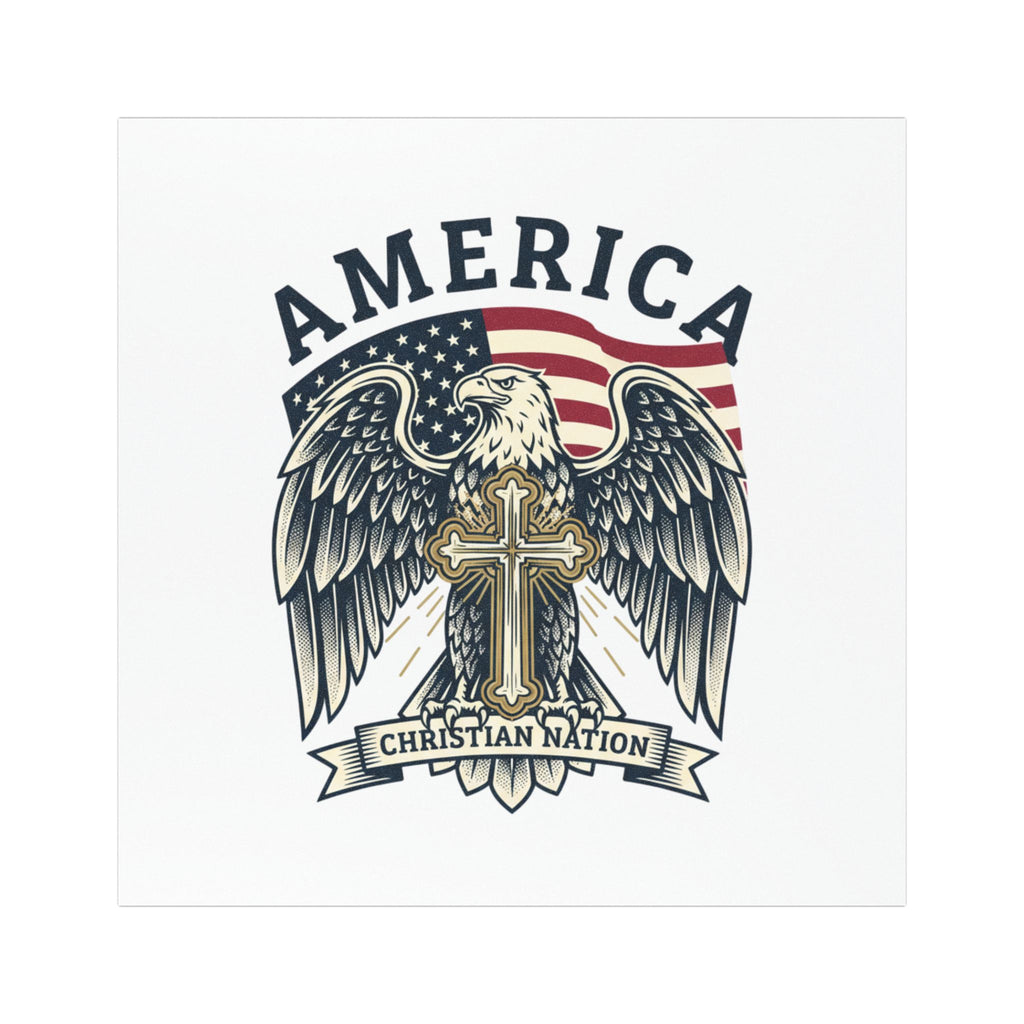 "America, Christian Nation" Car Magnet