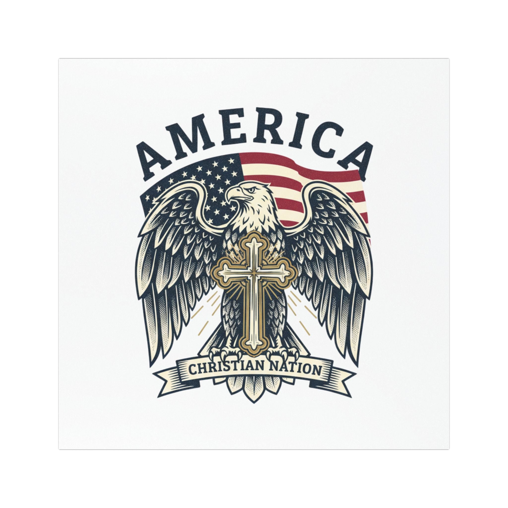 "America, Christian Nation" Car Magnet