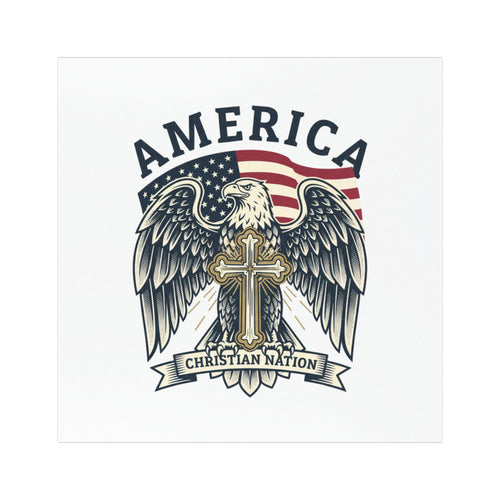 "America, Christian Nation" Car Magnet
